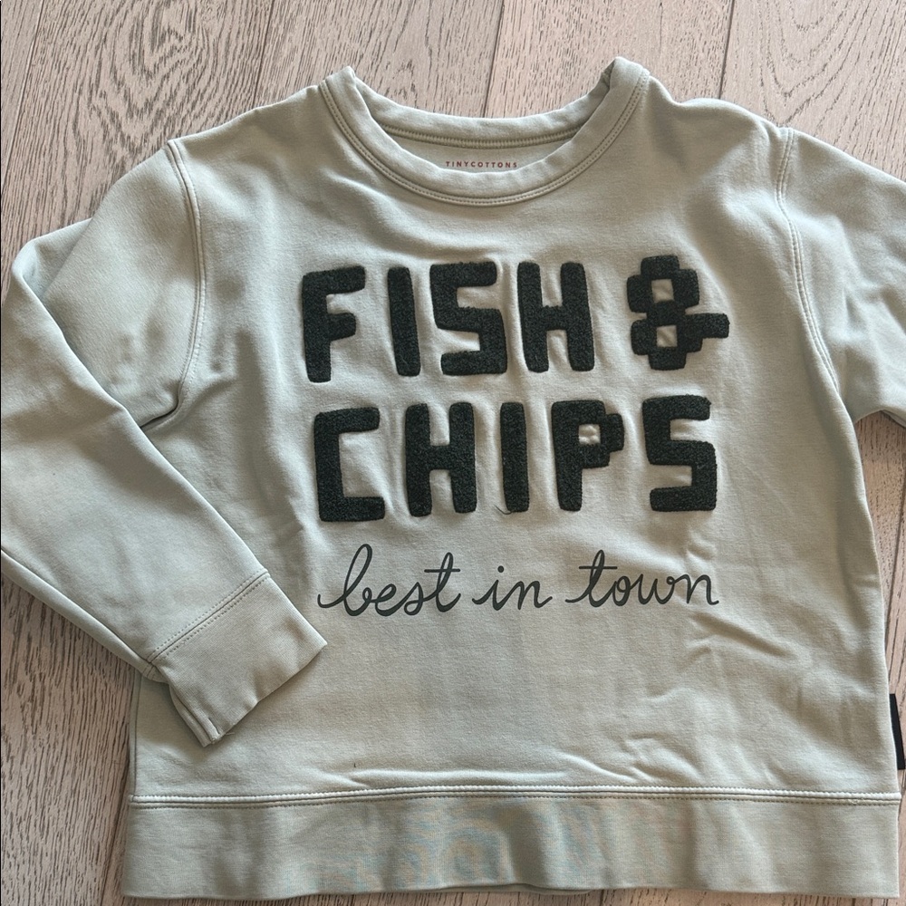 Tiny cottons Kids mint green Sweatshirt size 6